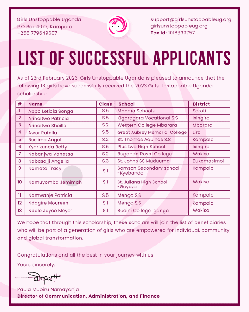 list-of-successful-applicants